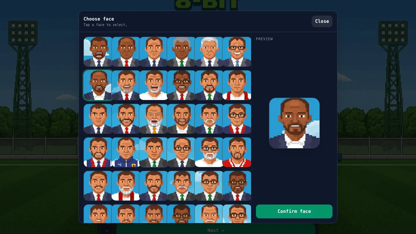 Coach creation: face picker